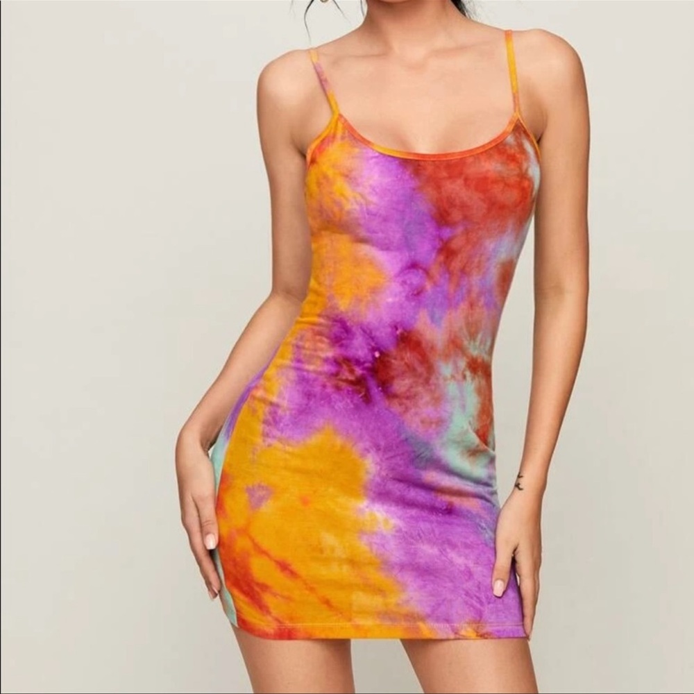 NWT tie dye slip dress